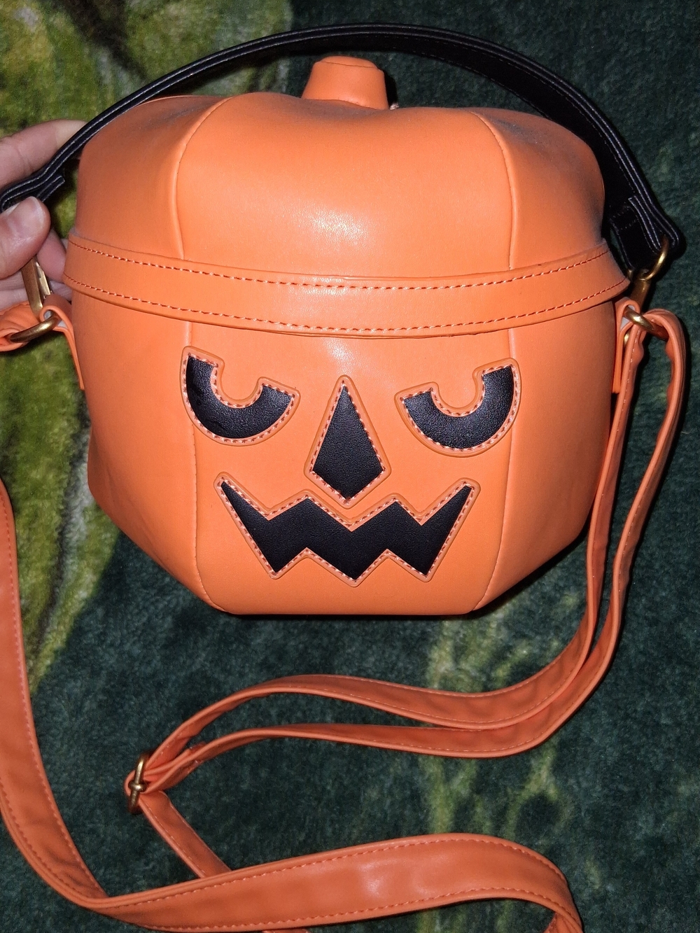 Loungefly McDonalds Orange Pumpkin Bucket Face Crossbody Bag - Women